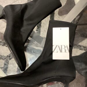Zara Black Ankle Boots for Women